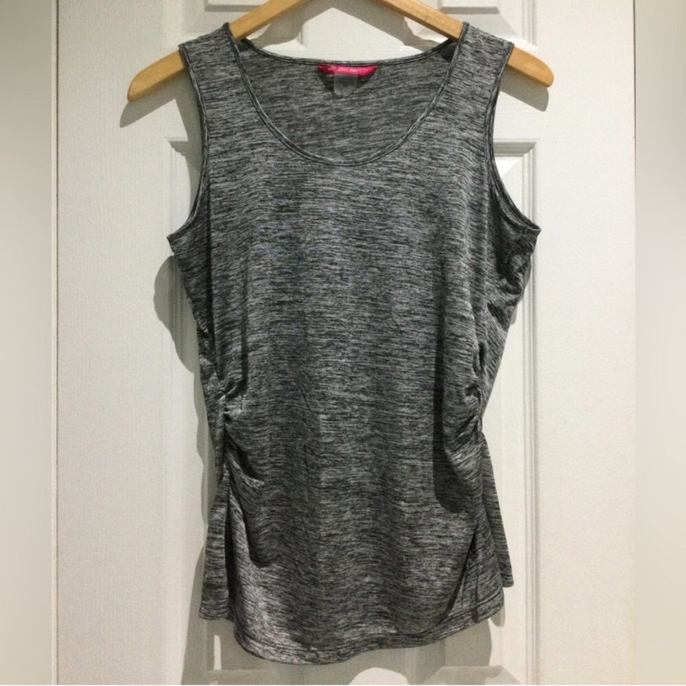 Not Just Pants Activewear Ruched Gray Women's Tank Top